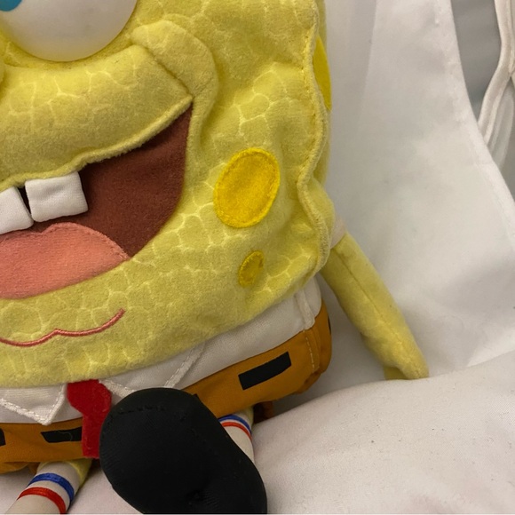 Vintage Nickelodeon Babbling SpongeBob SquarePants Talking Plush Toy 2000 Works - Picture 9 of 14